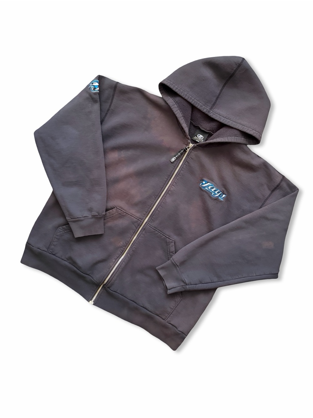 Vintage Y2K Toronto Blue Jays Embroidered Logo Zip-Up Hoodie